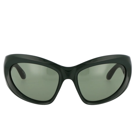 NEW BALENCIAGA CAT EYE SUNGLASSES BALENCIAGA BB0228S 002 GREEN EYEWEAR - Picture 4 of 6